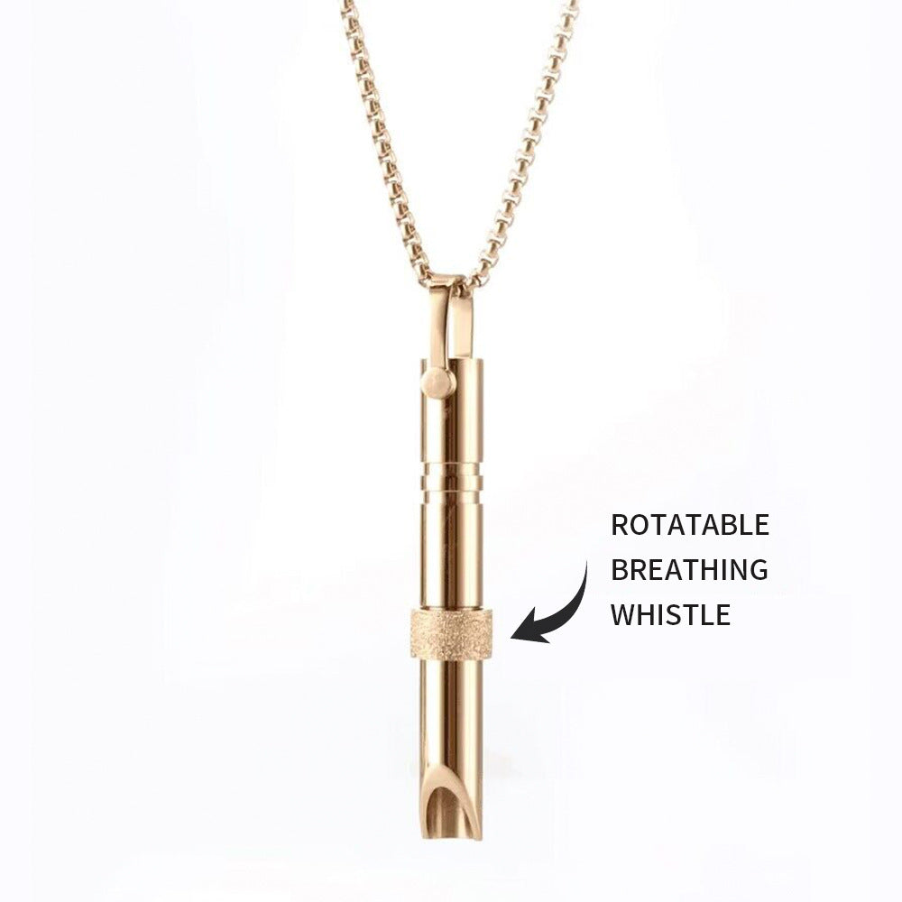 Collier Anti-Stress à Respiration Guidée — Acier Inox
