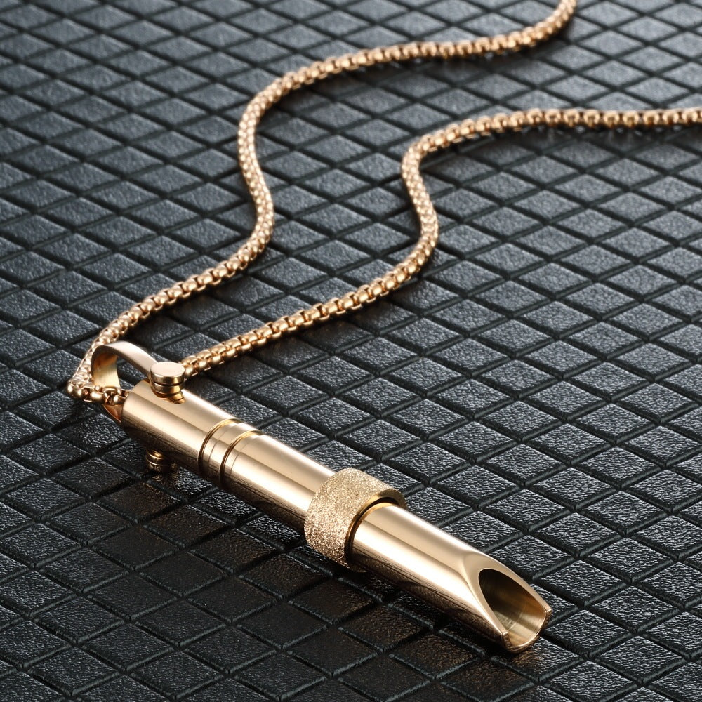 Collier Anti-Stress à Respiration Guidée — Acier Inox