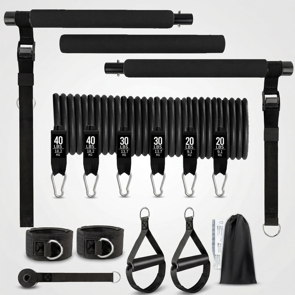 Kit Barre Pilates & Élastiques de Résistance — L'essentiel du mouvement à la maison