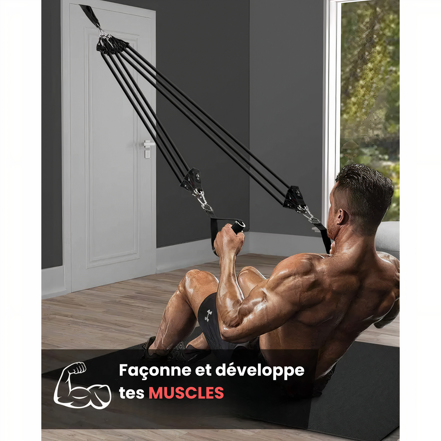 Kit Élastiques de Musculation et Barre de Fitness