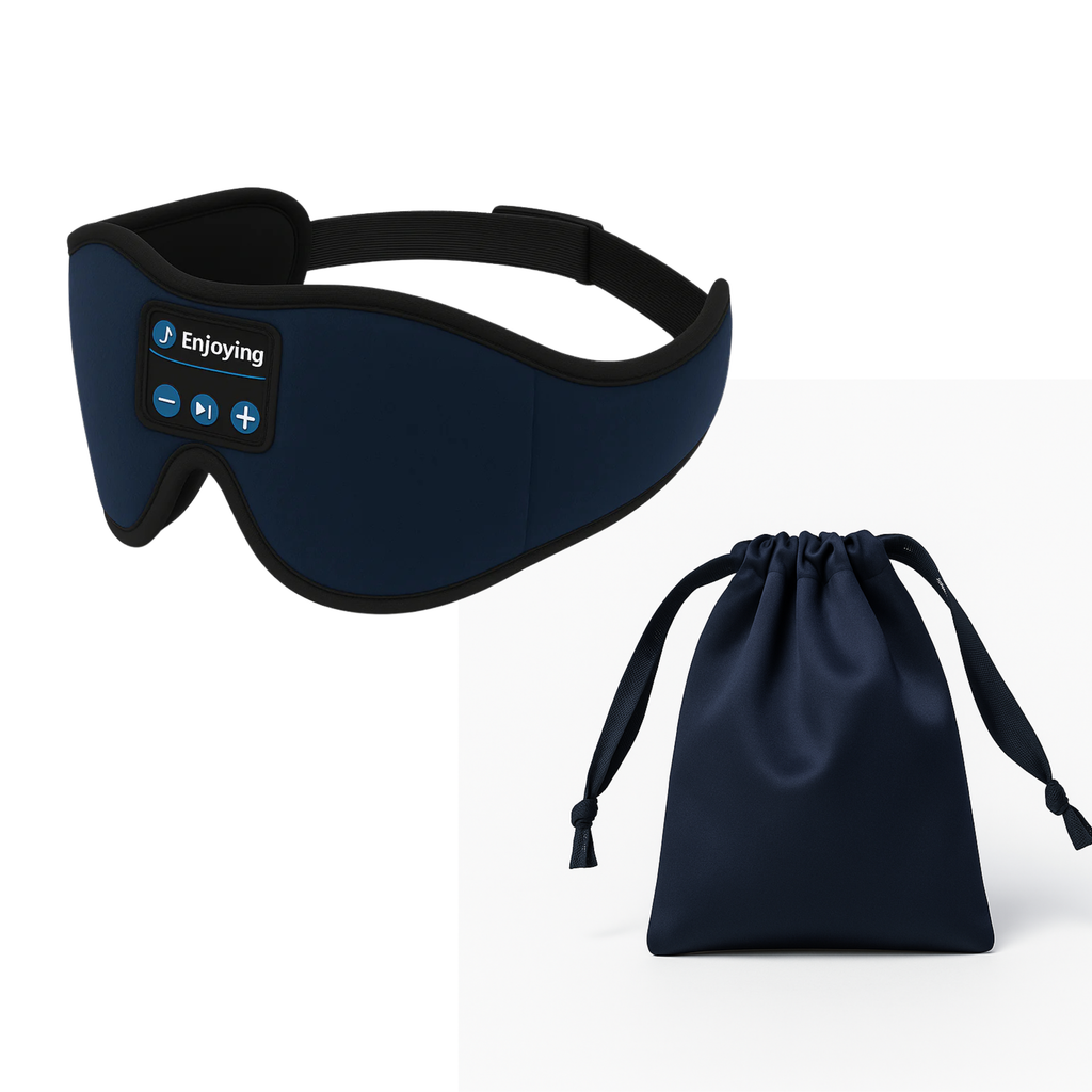 Masque de Sommeil Bluetooth 3D — blackout & audio intégré