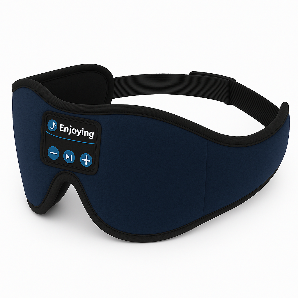 Masque de Sommeil Bluetooth 3D — blackout & audio intégré