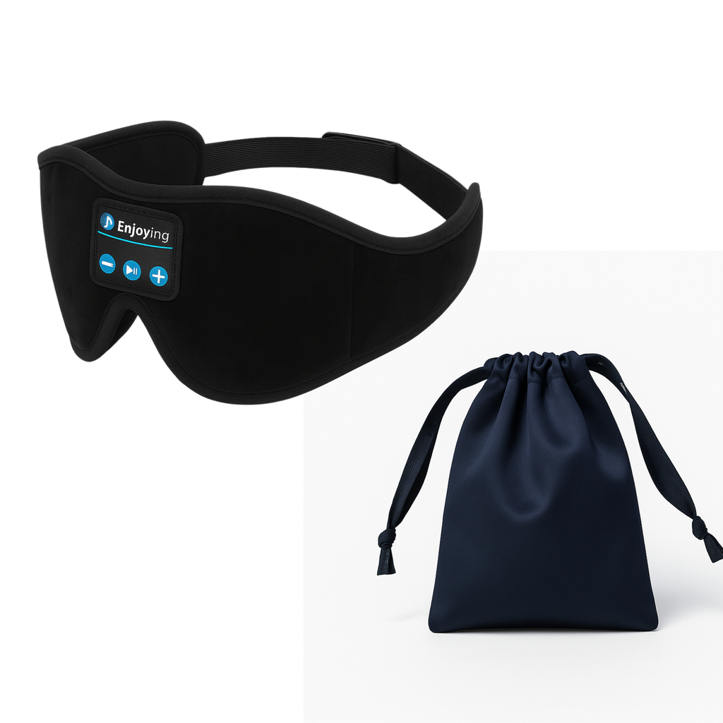 Masque de Sommeil Bluetooth 3D — blackout & audio intégré