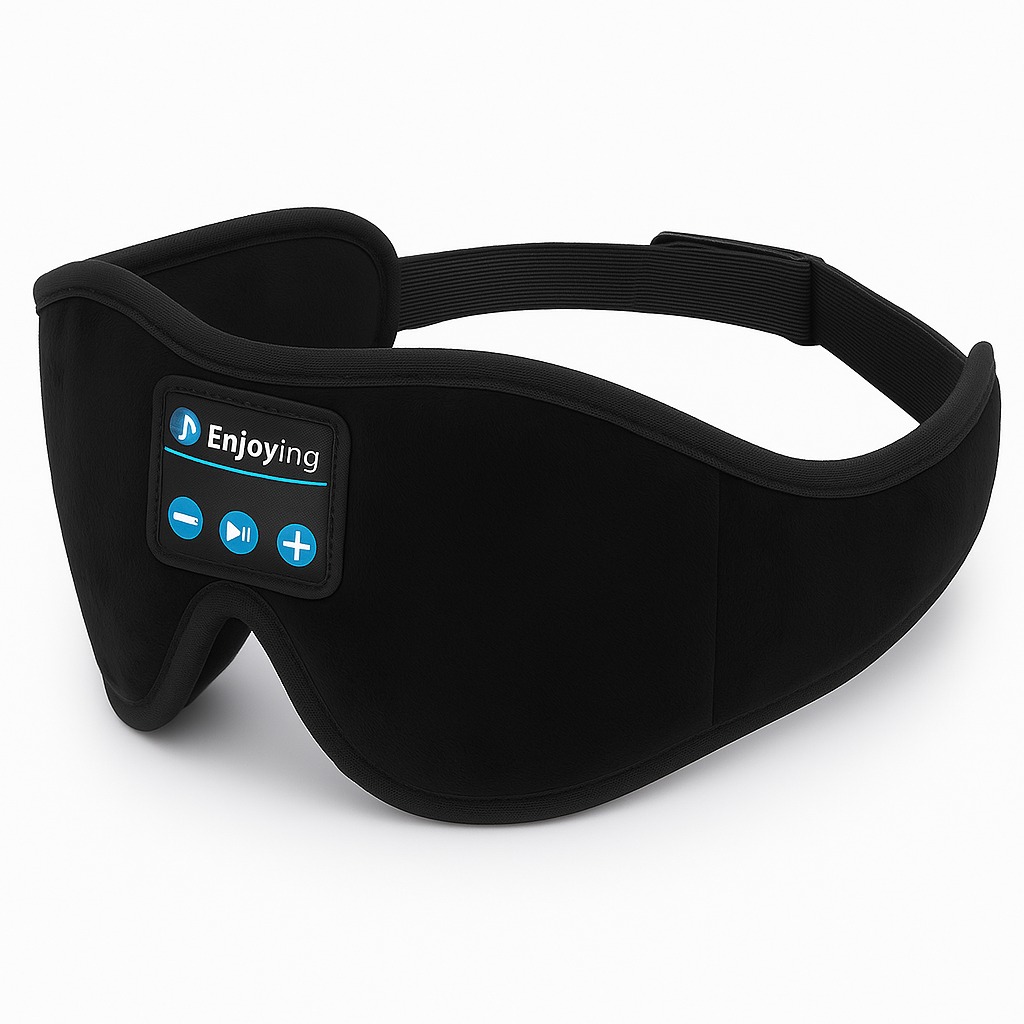 Masque de Sommeil Bluetooth 3D — blackout & audio intégré