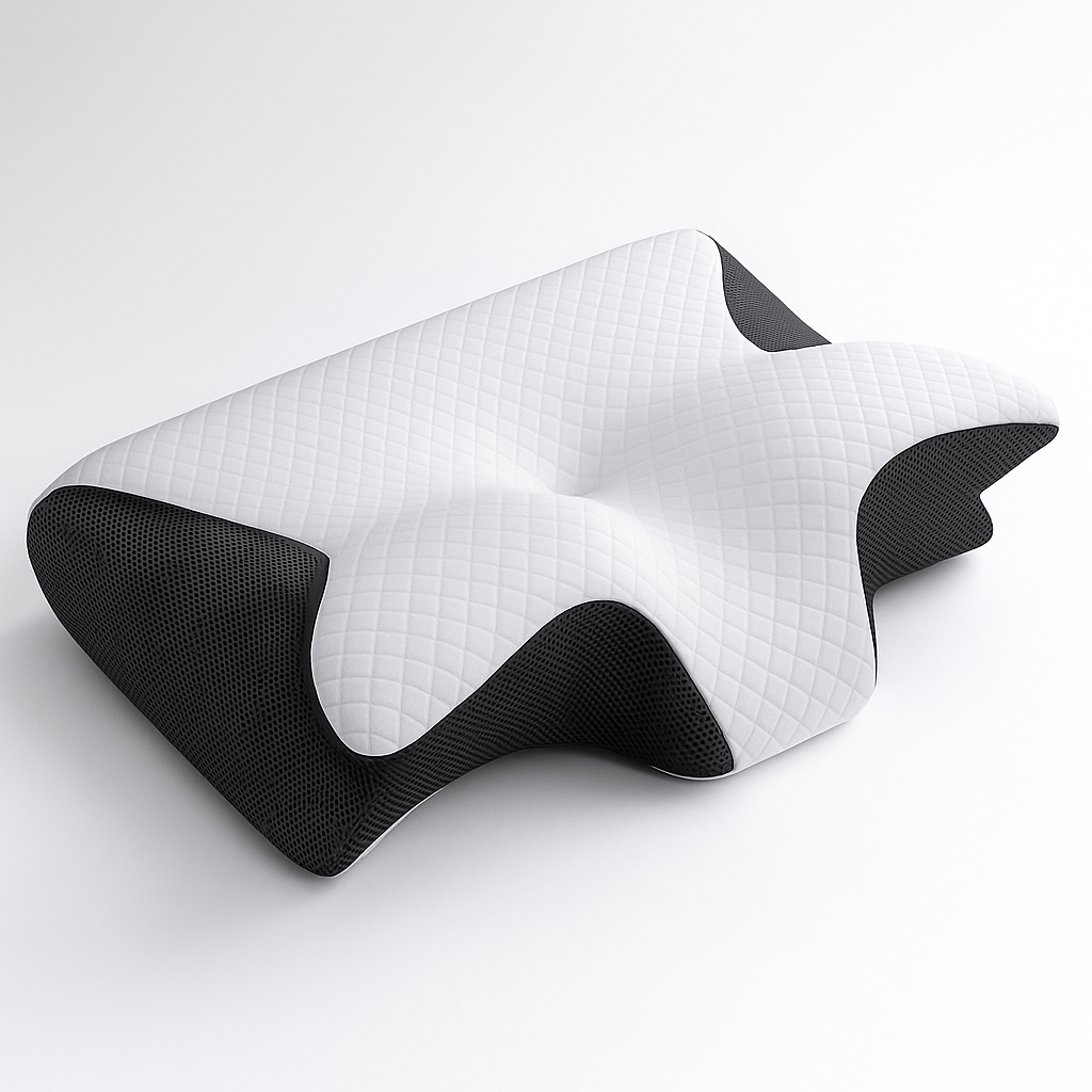 Oreiller Cervical Mémoire de Forme 2-en-1 — Soulage la nuque, aligne la colonne