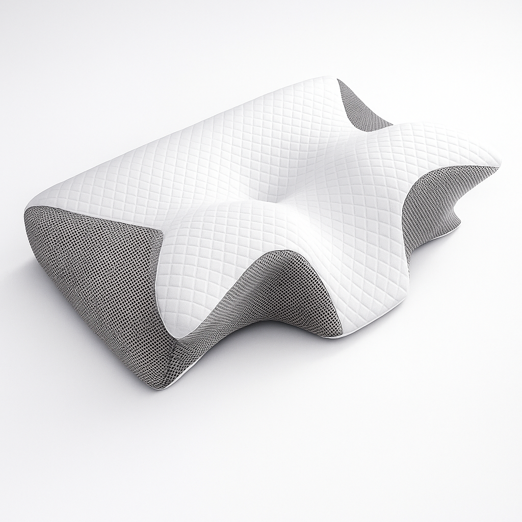 Oreiller Cervical Mémoire de Forme 2-en-1 — Soulage la nuque, aligne la colonne