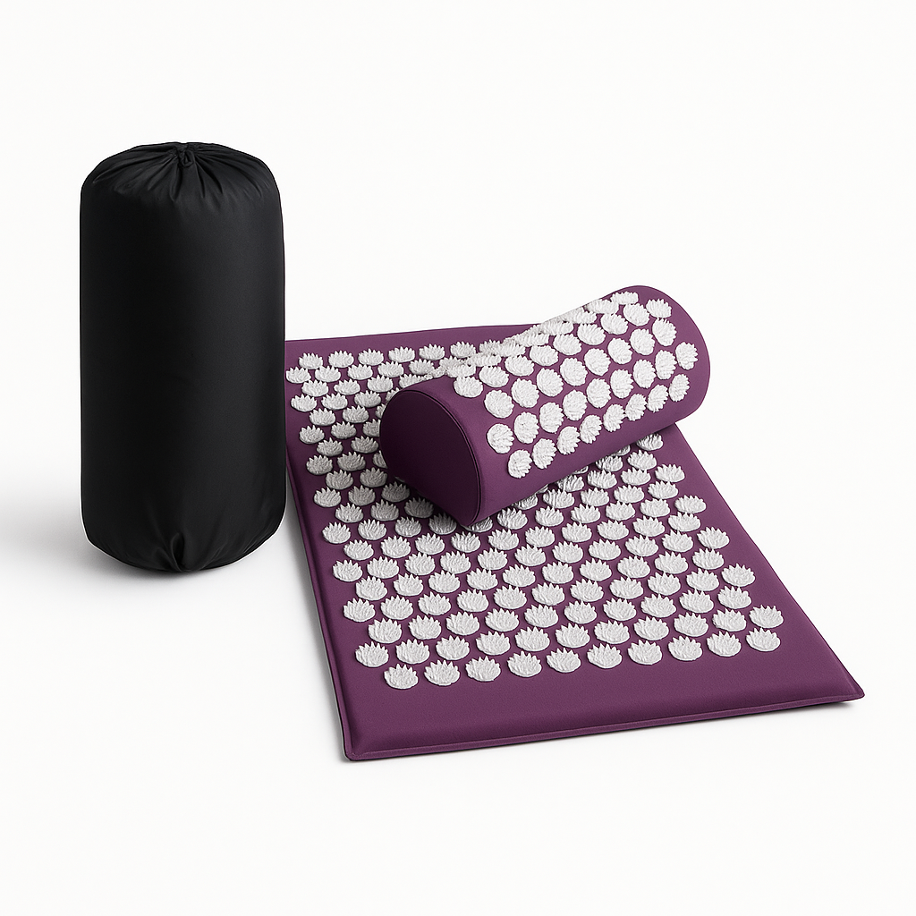 Tapis d’Acupression « Lotus » + Coussin — Détend le dos, relâche les tensions