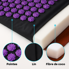 Tapis d’Acupression « Lotus » + Coussin — Détend le dos, relâche les tensions